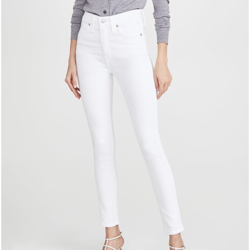 Madewell NWOT High Riser Skinny White Jeans 30